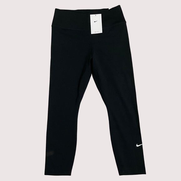 Nike Women's DRI-FIT Mid-Rise, Cropped Length Leggings M NWT - Picture 1 of 4